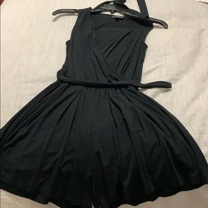 Black Crossed Front Romper